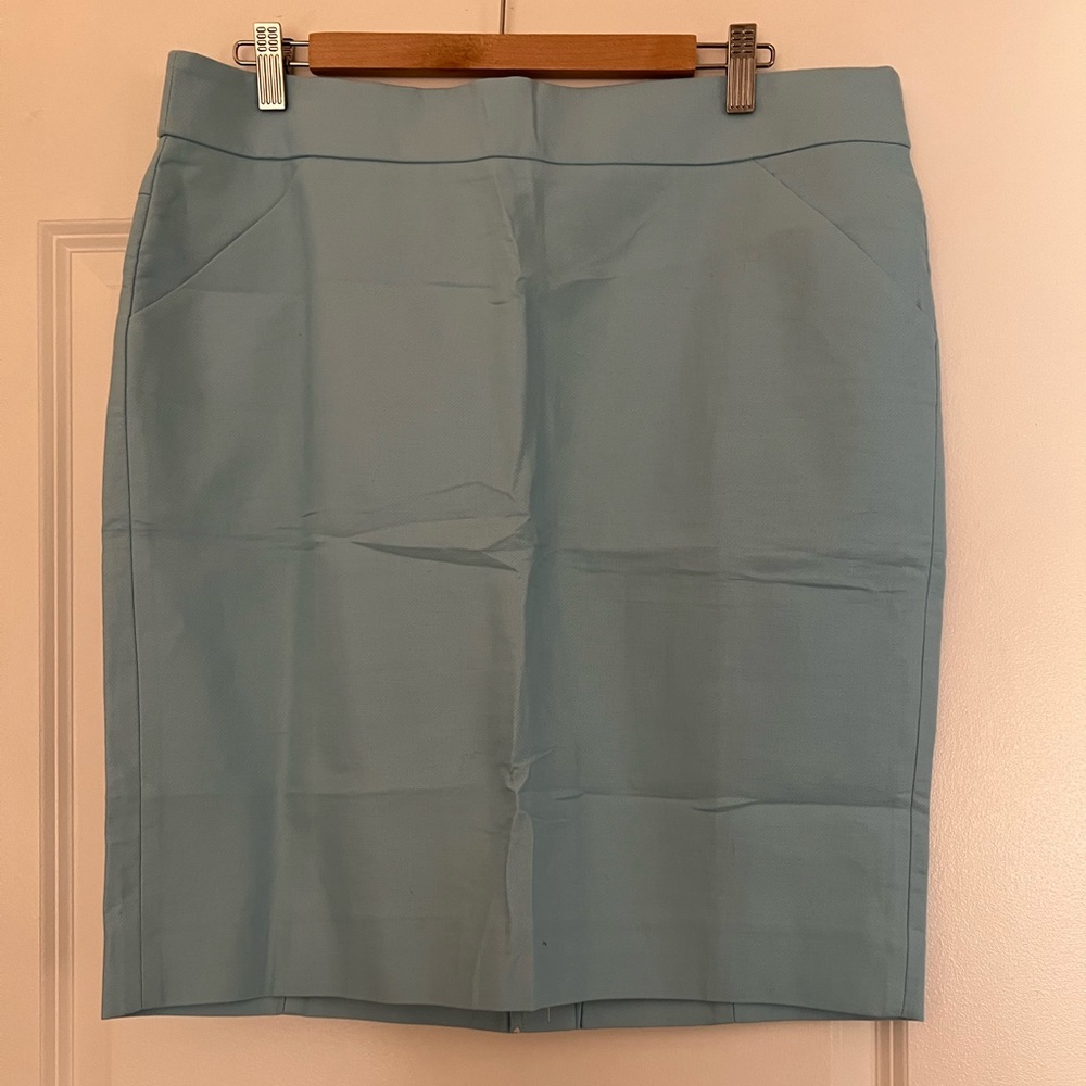 J.Crew blue pencil skirt